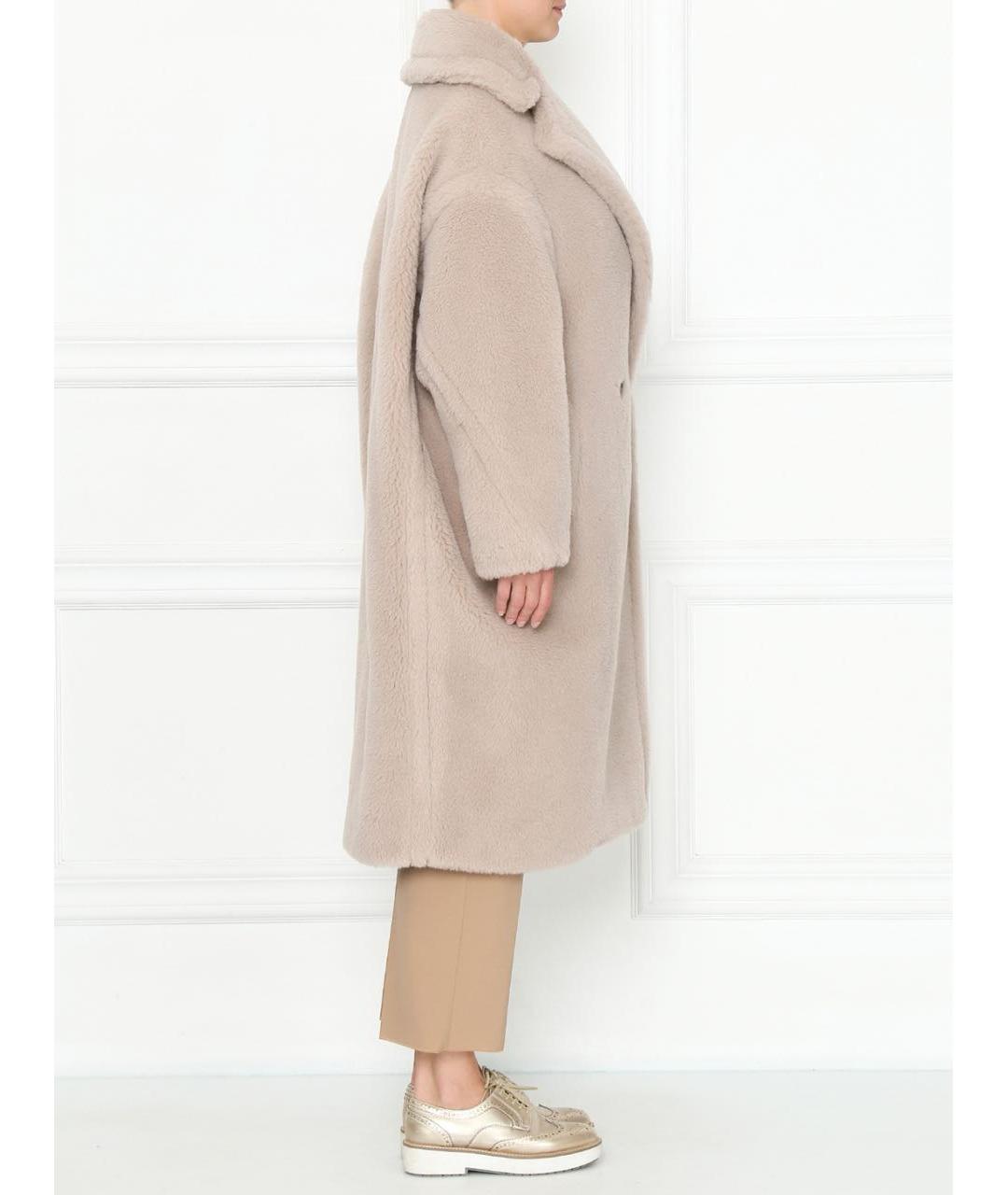MAX MARA Бежевая шерстяная шуба, фото 4