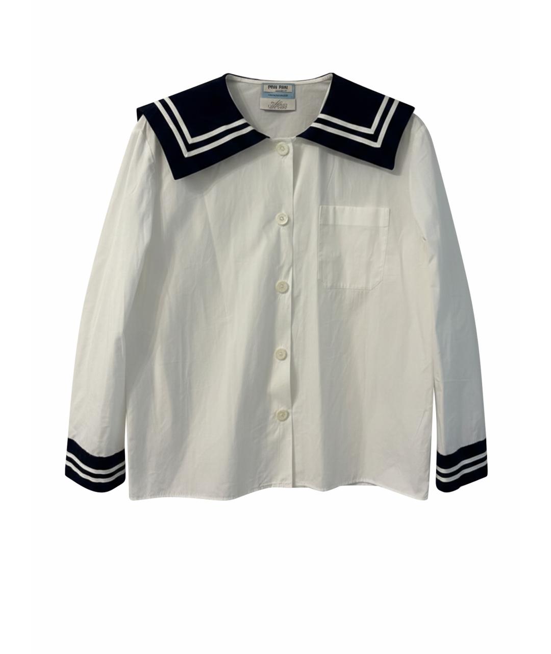 MIU MIU Белая хлопковая рубашка, фото 1