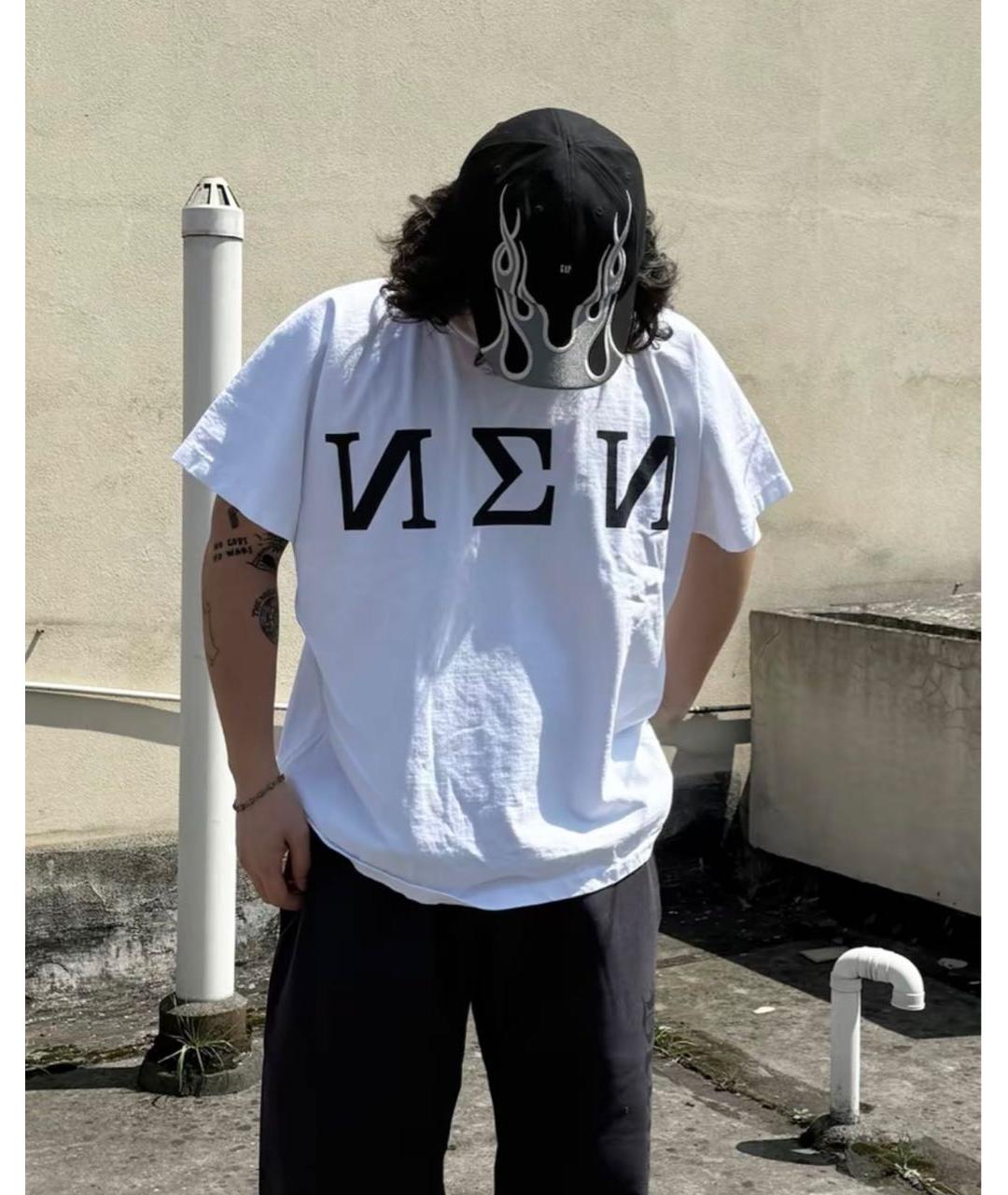 YEEZY Белая хлопковая футболка, фото 5