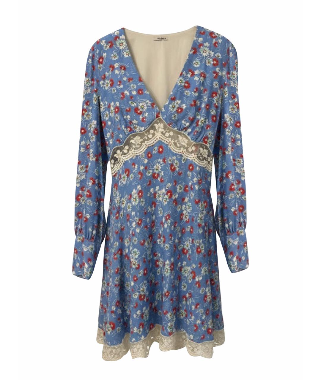 MIU MIU Голубое вискозное повседневное платье, фото 1