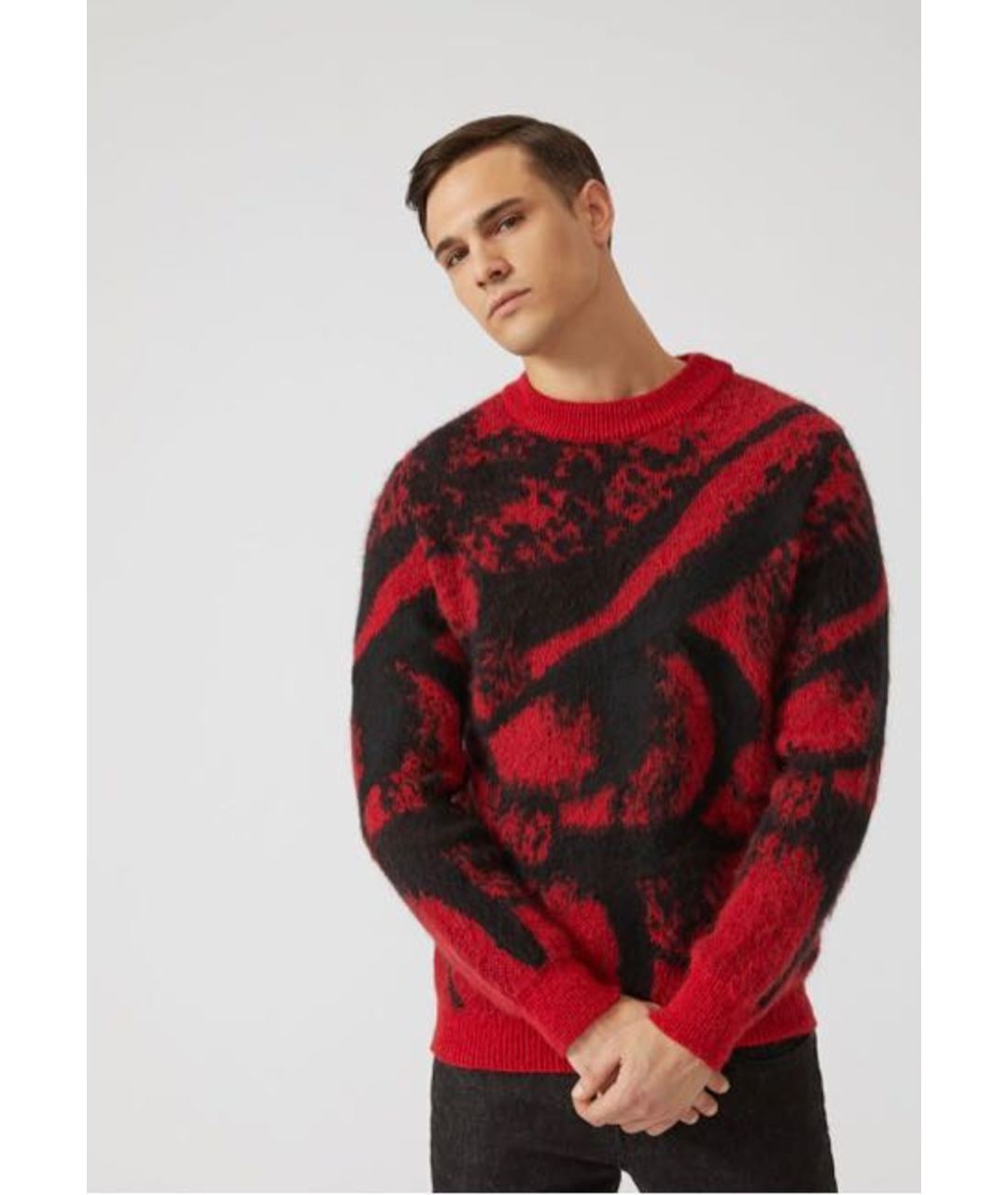 EMPORIO ARMANI Красный шерстяной джемпер / свитер, фото 8