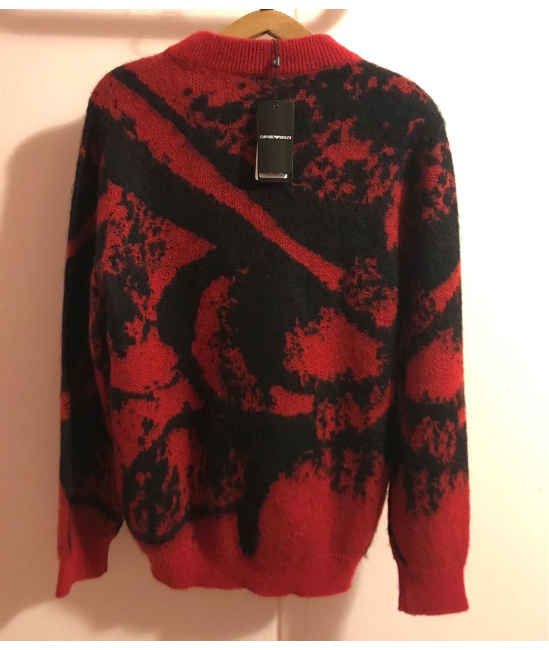 EMPORIO ARMANI Красный шерстяной джемпер / свитер, фото 2