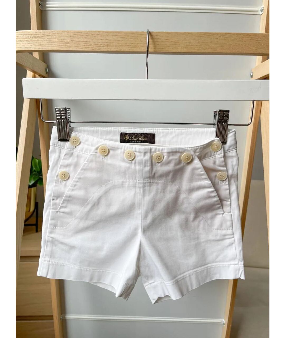 LORO PIANA Белые хлопковые брюки и шорты, фото 5