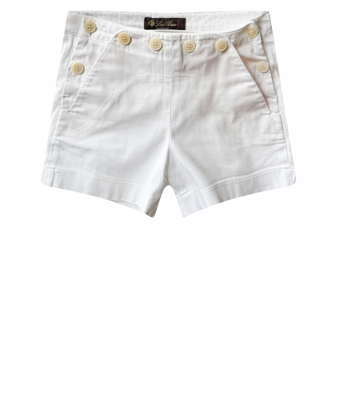 LORO PIANA Белые хлопковые брюки и шорты, фото 1
