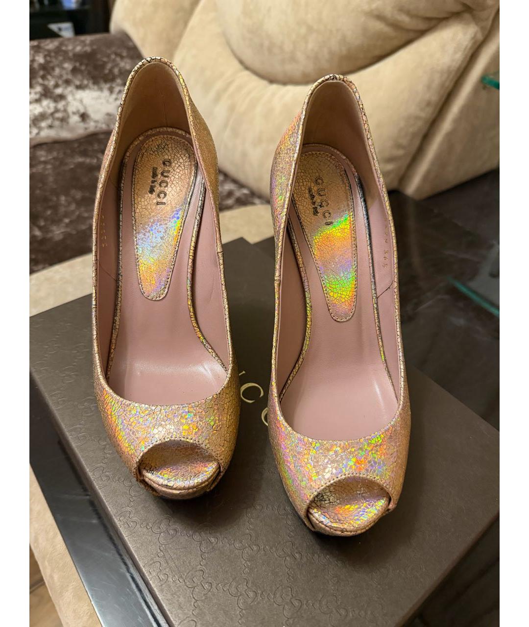 GUCCI Мульти кожаные туфли, фото 2