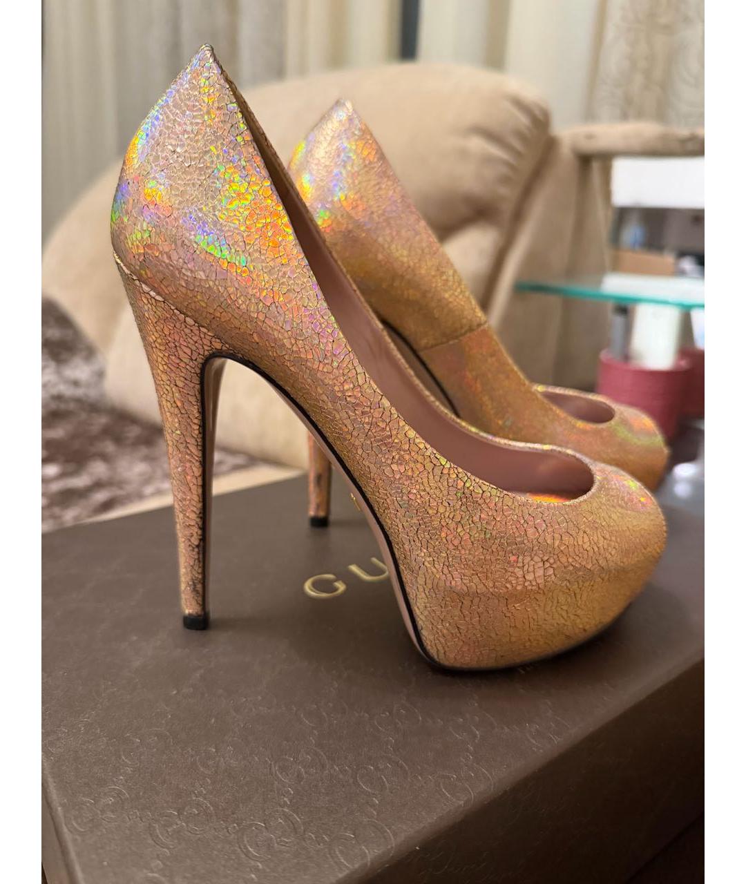 GUCCI Мульти кожаные туфли, фото 5