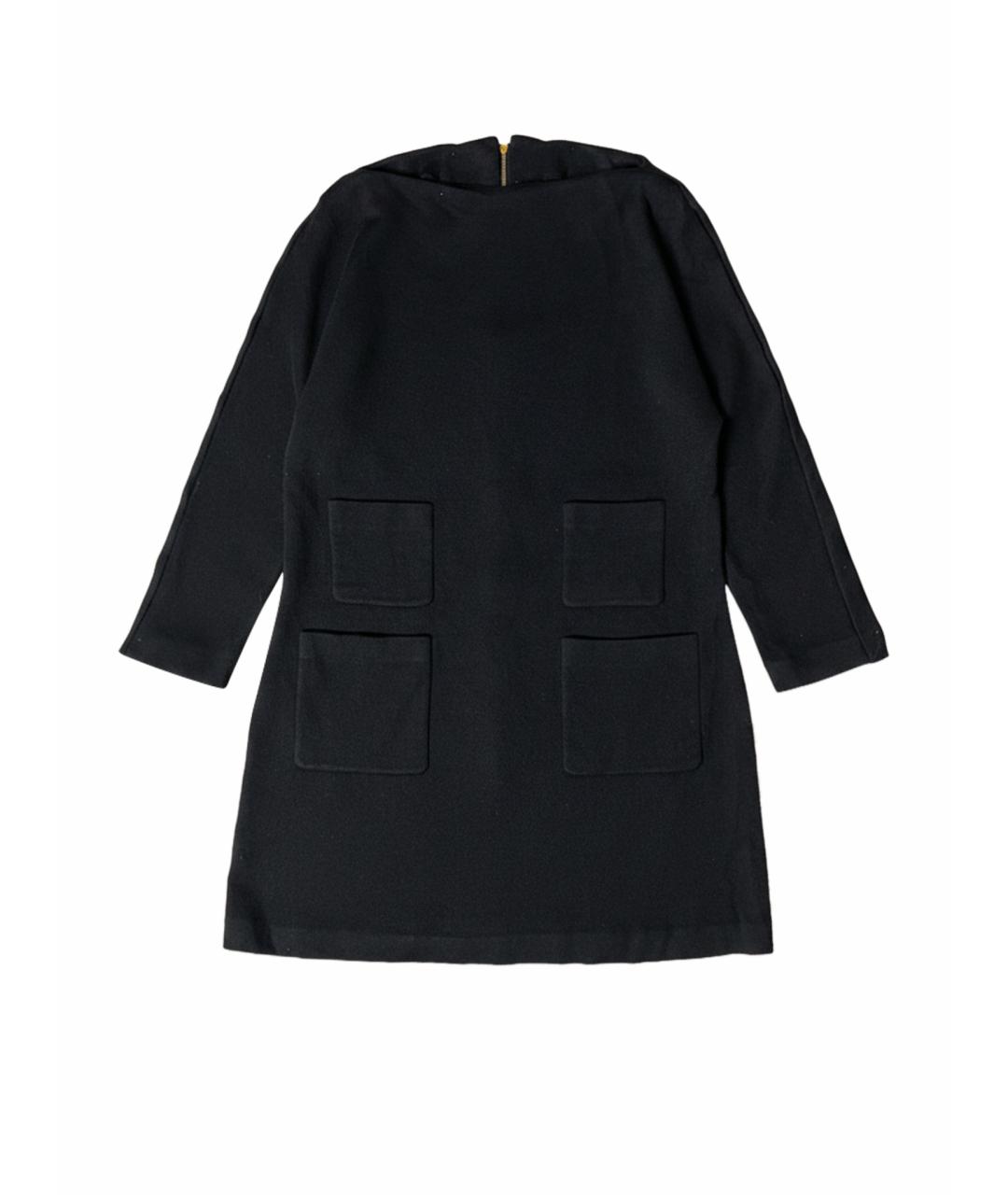 LOUIS VUITTON Черное шерстяное платье, фото 1