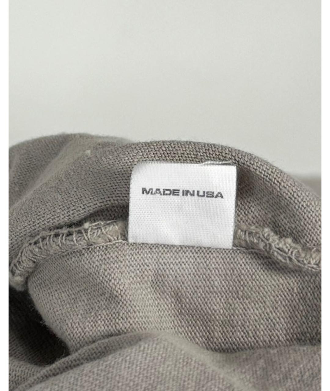 YEEZY Серая хлопковая футболка, фото 4