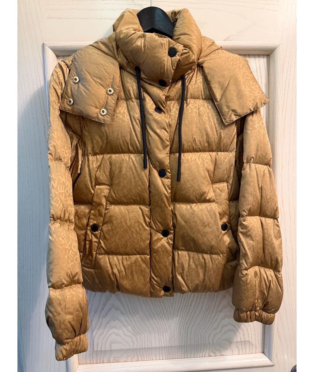 WEEKEND MAX MARA Золотой полиэстеровый пуховик, фото 9