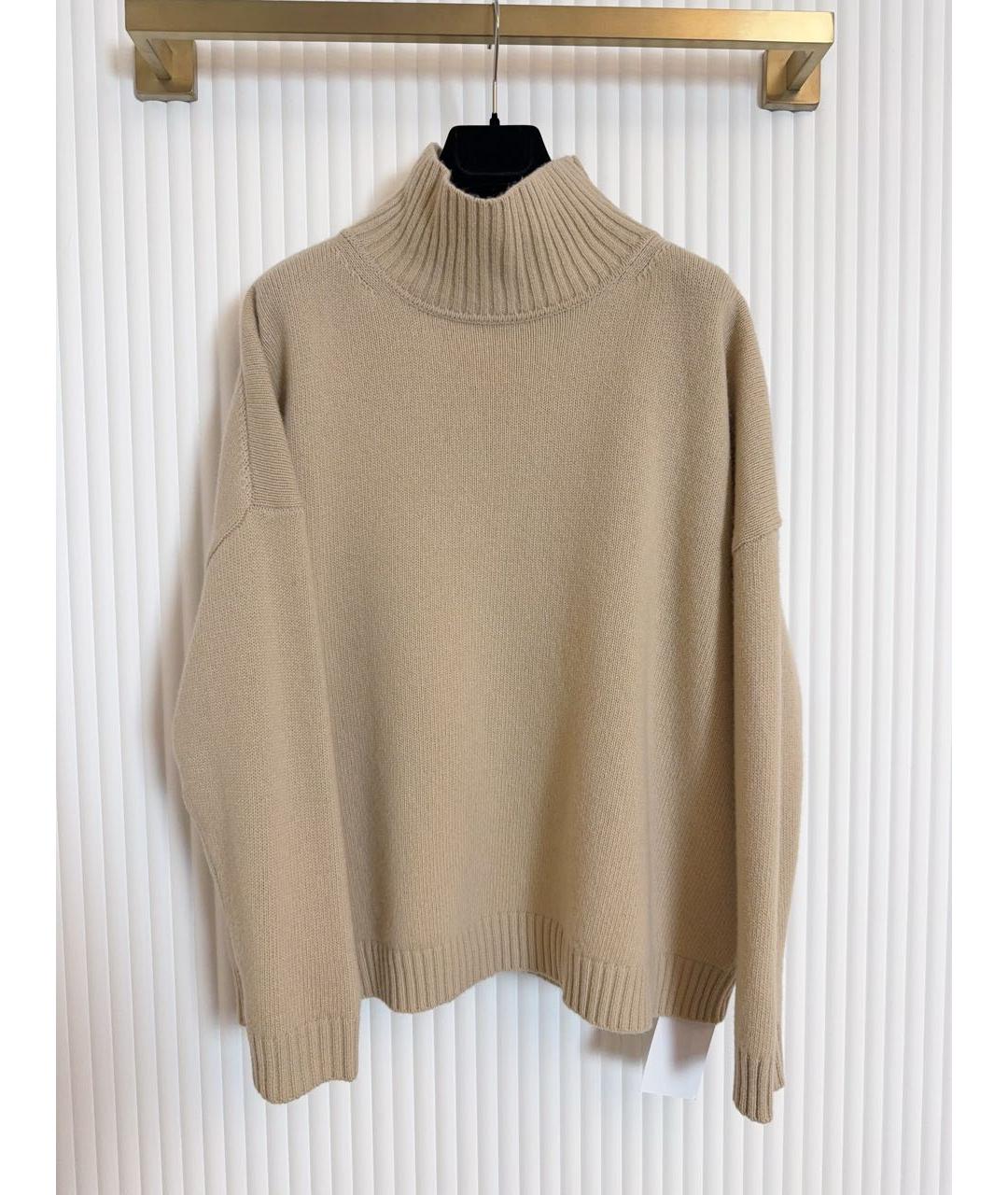 WEEKEND MAX MARA Бежевый шерстяной джемпер / свитер, фото 7