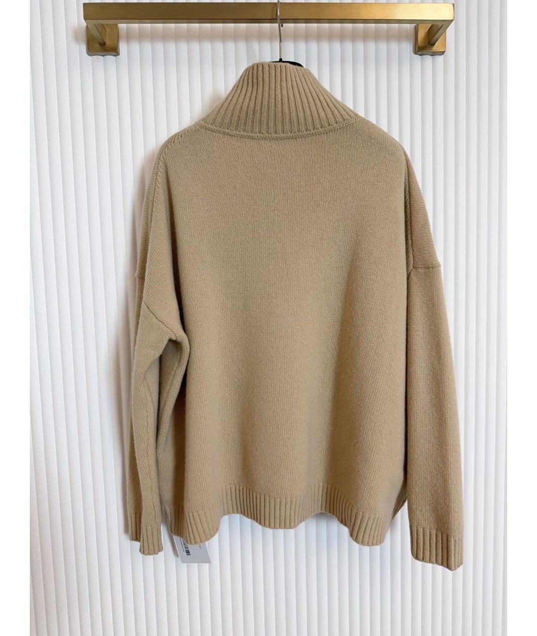 WEEKEND MAX MARA Бежевый шерстяной джемпер / свитер, фото 2