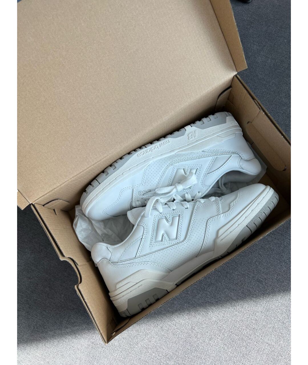 NEW BALANCE Белые кожаные кроссовки, фото 5