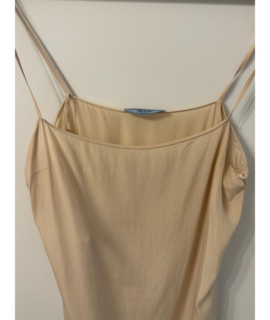 PRADA Коричневое вискозное коктейльное платье, фото 5