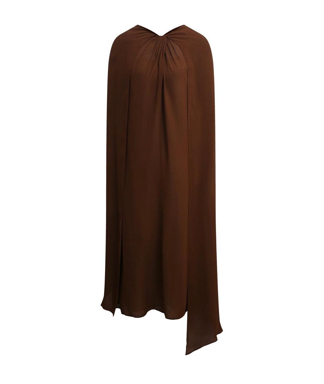 PRADA Коричневое вискозное коктейльное платье, фото 8