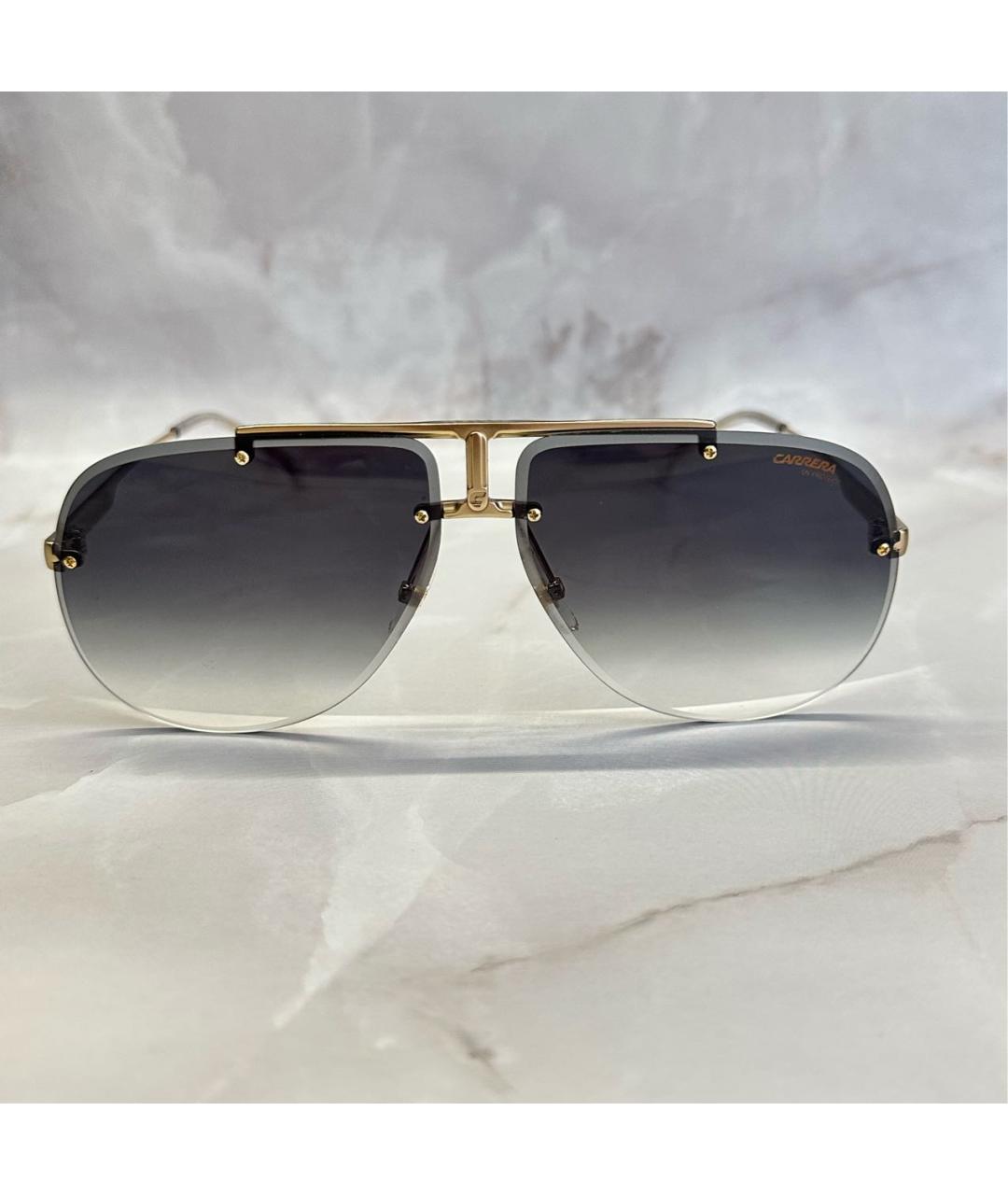 CARRERA Y CARRERA Золотые металлические солнцезащитные очки, фото 6