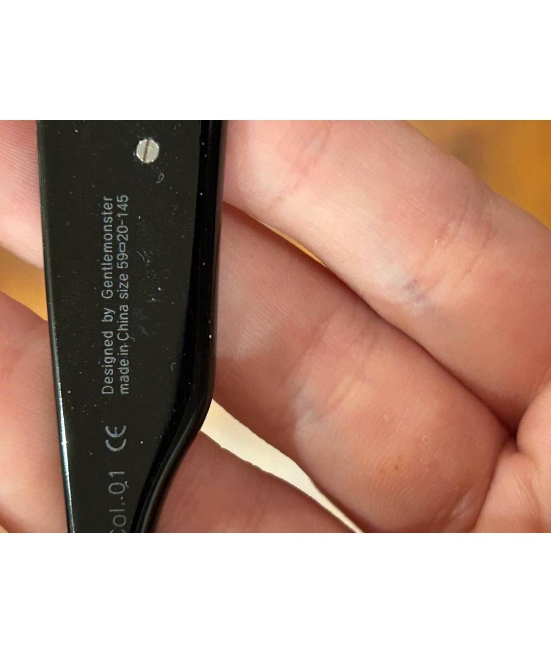 GENTLE MONSTER Черные пластиковые солнцезащитные очки, фото 4