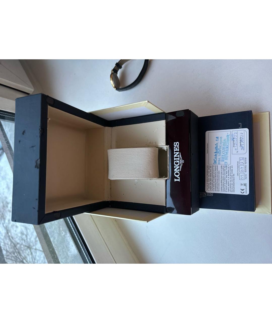 LONGINES Черные металлические часы, фото 5