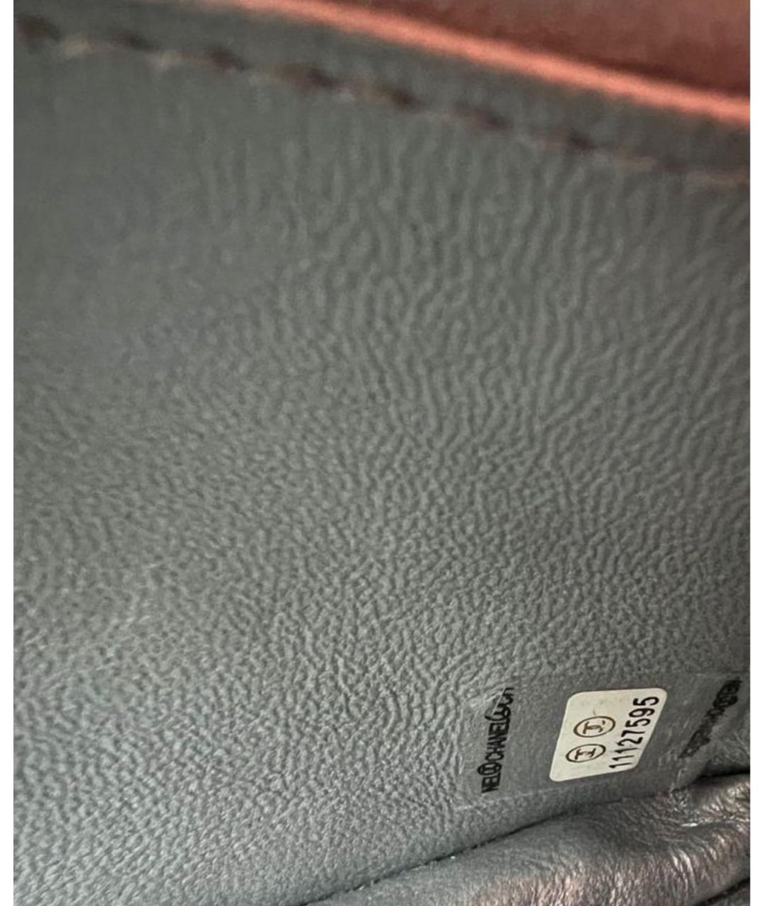 CHANEL Серебряная кожаная сумка через плечо, фото 4