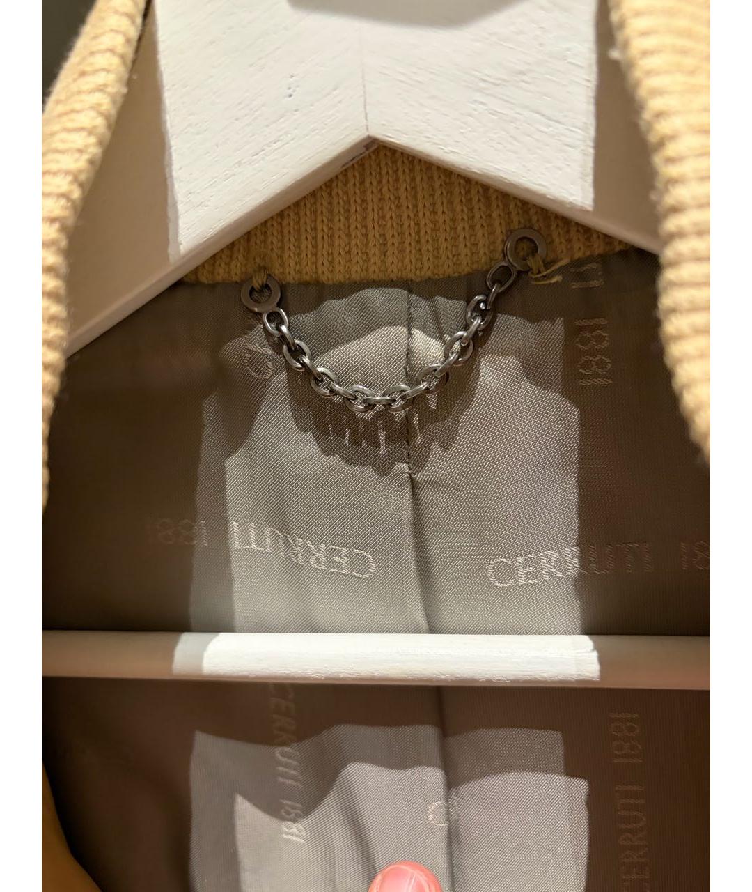 CERRUTI 1881 Бежевая кожаная куртка, фото 3