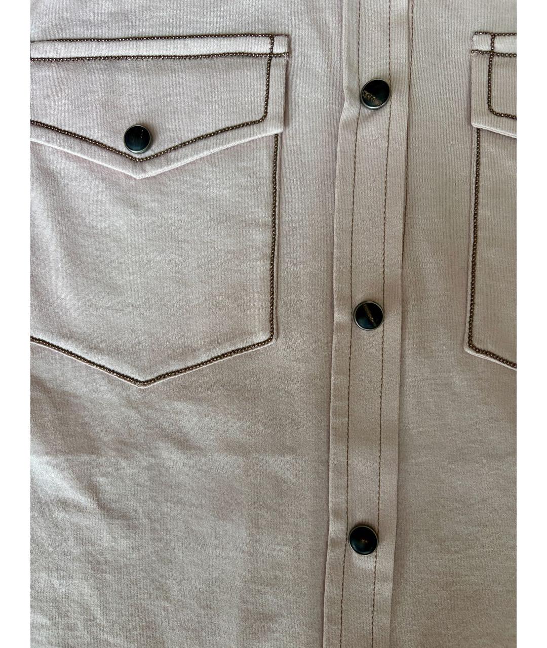 BRUNELLO CUCINELLI Розовая хлопковая рубашка/блузка, фото 4