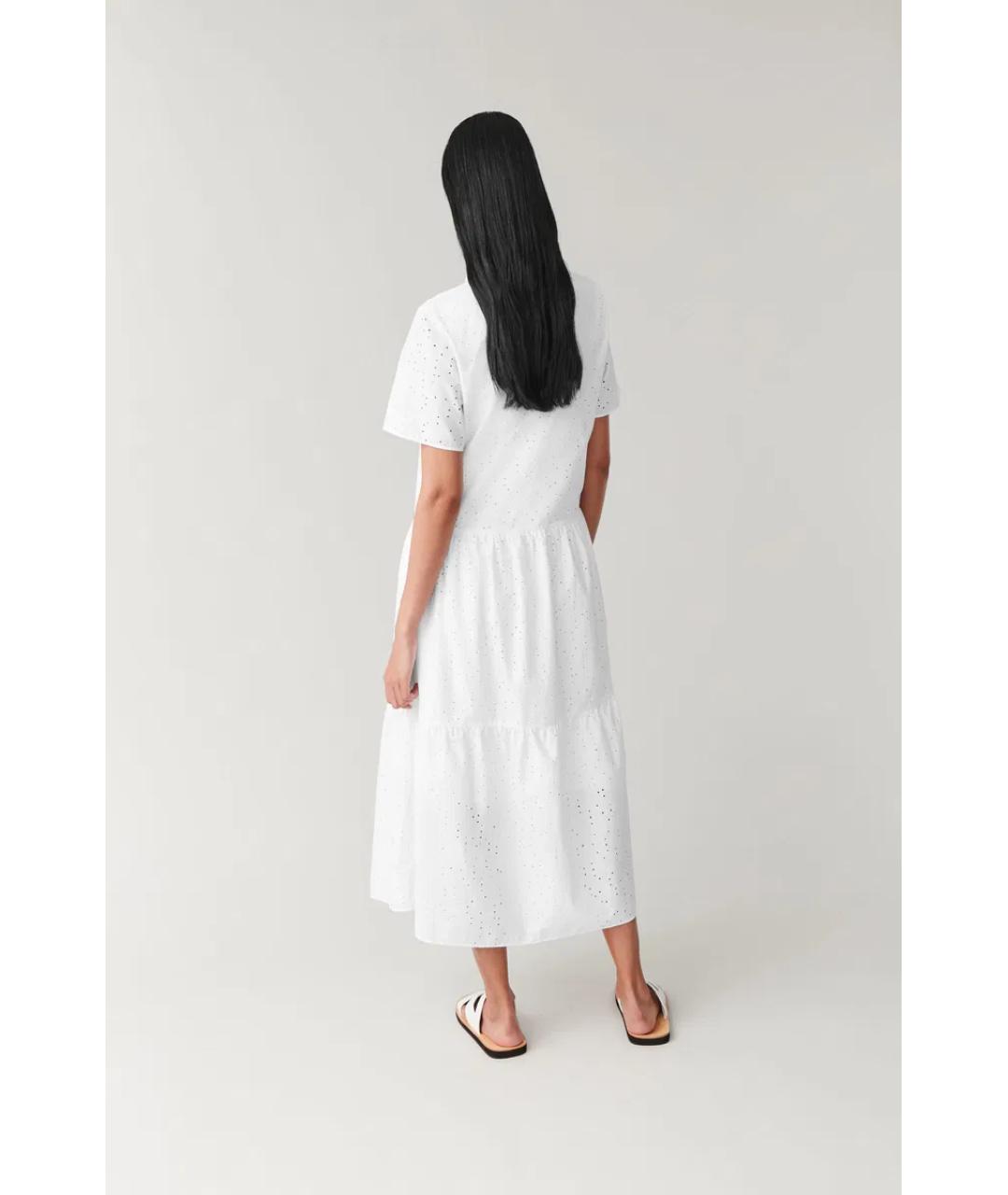 COS Белое хлопковое повседневное платье, фото 2