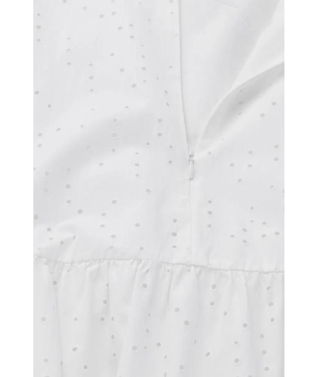 COS Белое хлопковое повседневное платье, фото 3