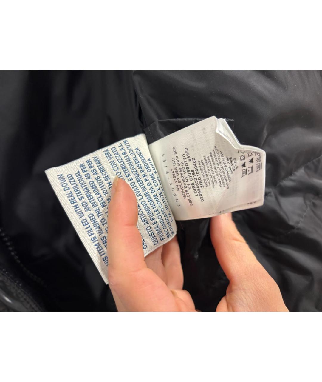 MONCLER Черный пуховик, фото 7