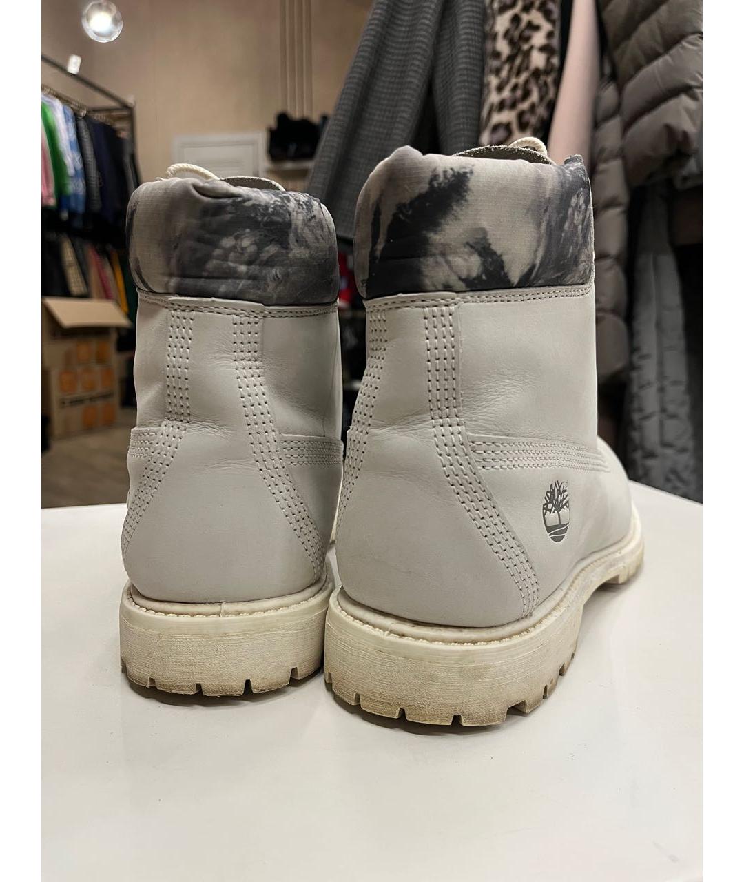 TIMBERLAND Белые нубуковые ботинки, фото 4