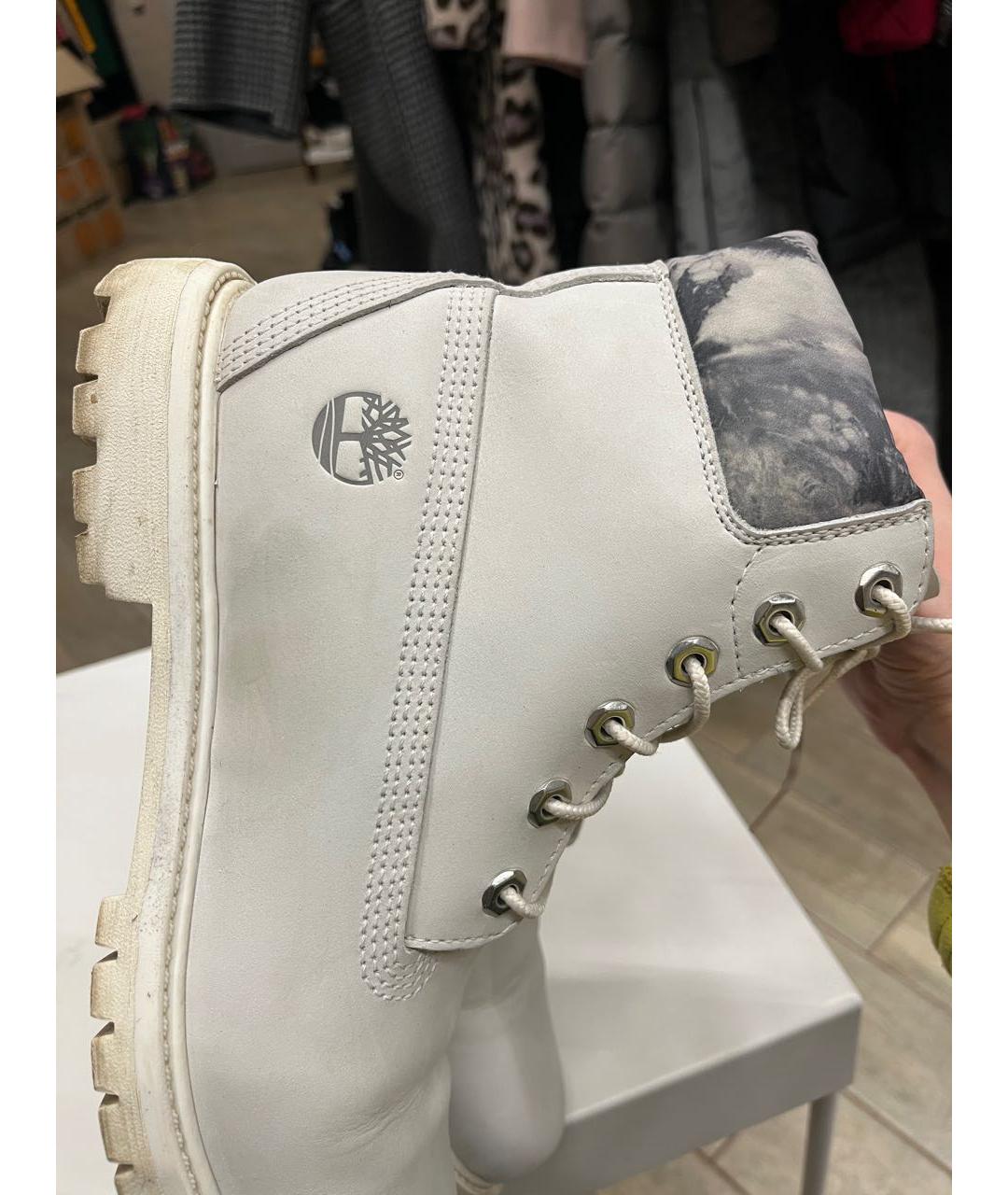 TIMBERLAND Белые нубуковые ботинки, фото 5