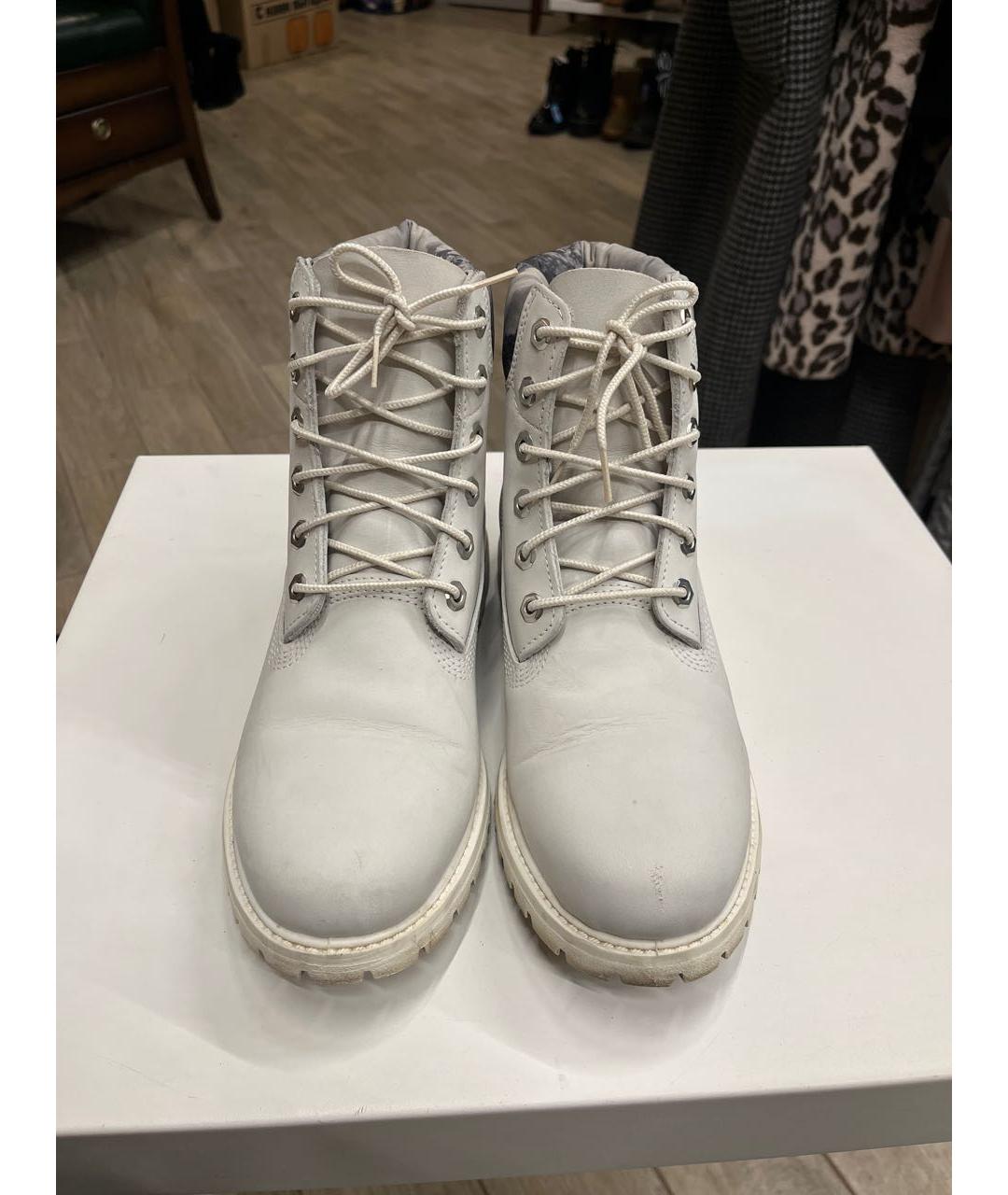 TIMBERLAND Белые нубуковые ботинки, фото 6