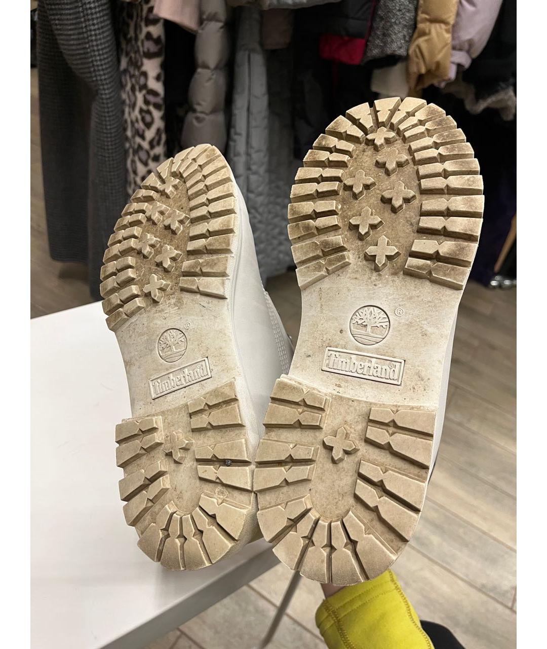 TIMBERLAND Белые нубуковые ботинки, фото 3