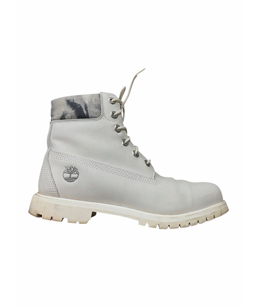 TIMBERLAND Белые нубуковые ботинки, фото 1