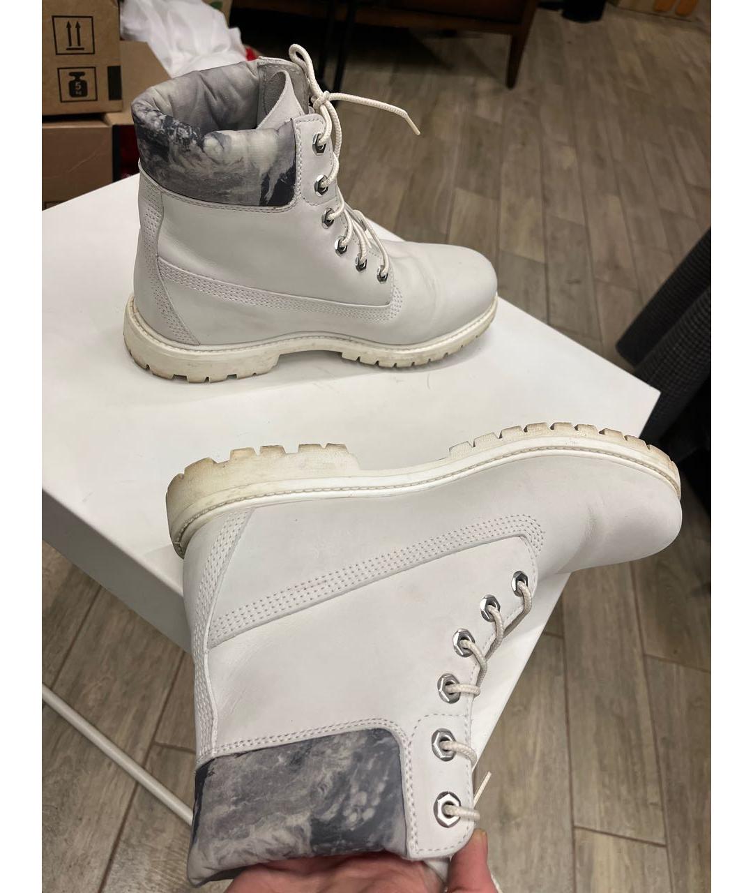 TIMBERLAND Белые нубуковые ботинки, фото 2