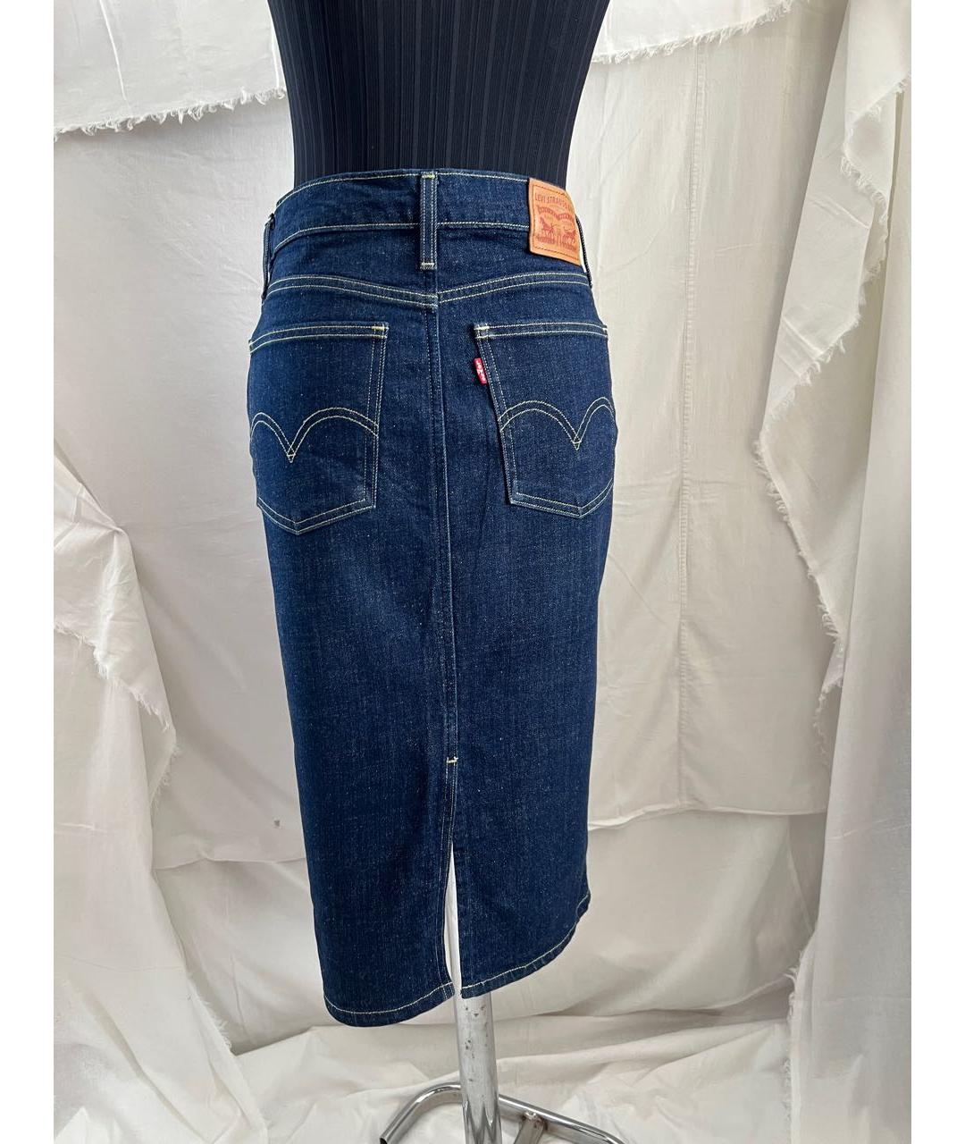 LEVI'S Темно-синий хлопко-эластановый джемпер / свитер, фото 2