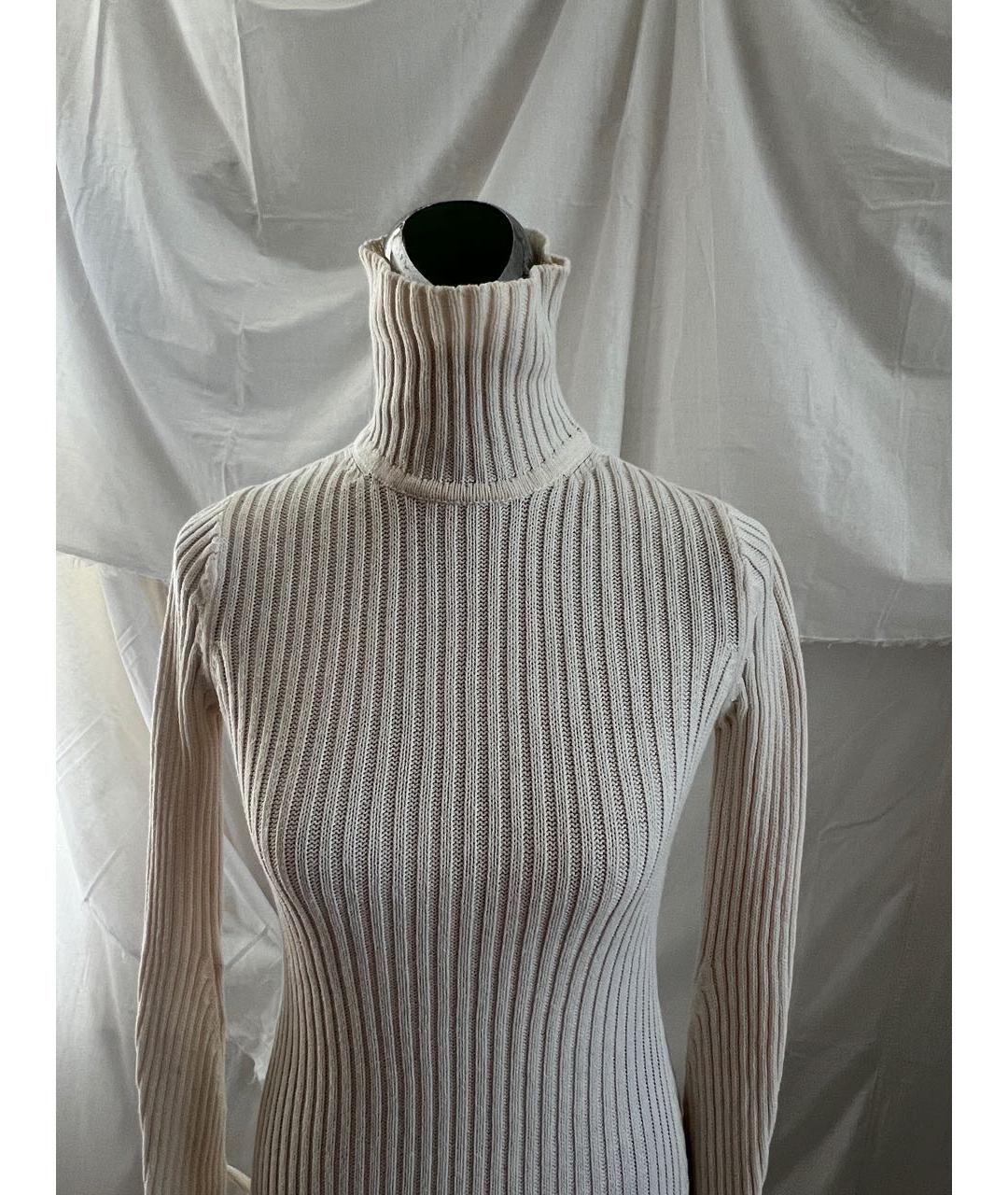 MAJE Бежевое шерстяное повседневное платье, фото 7
