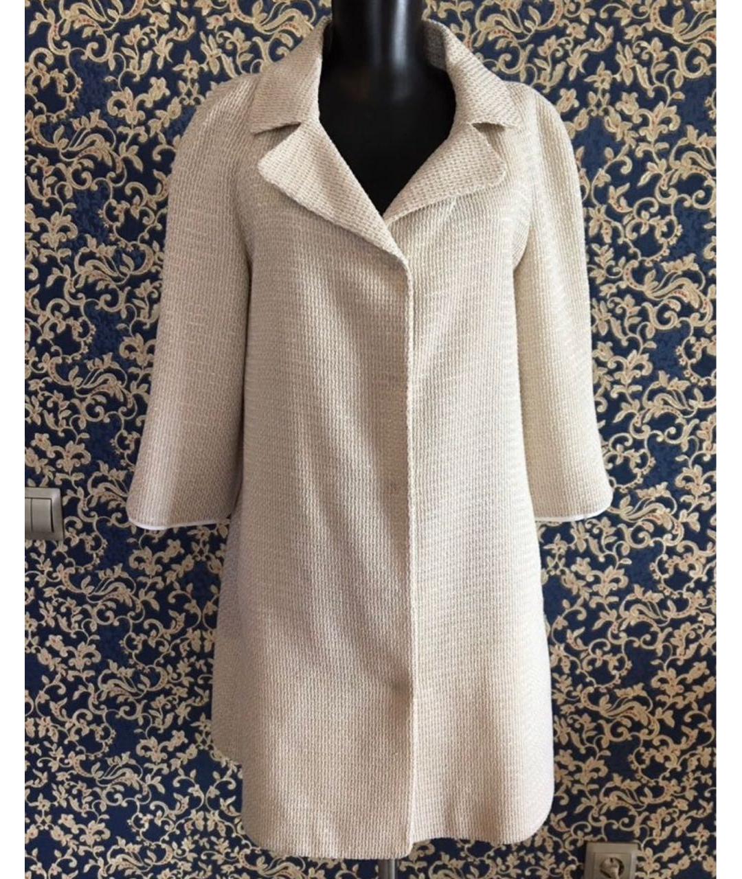 TWIN-SET Бежевое хлопковое пальто, фото 6