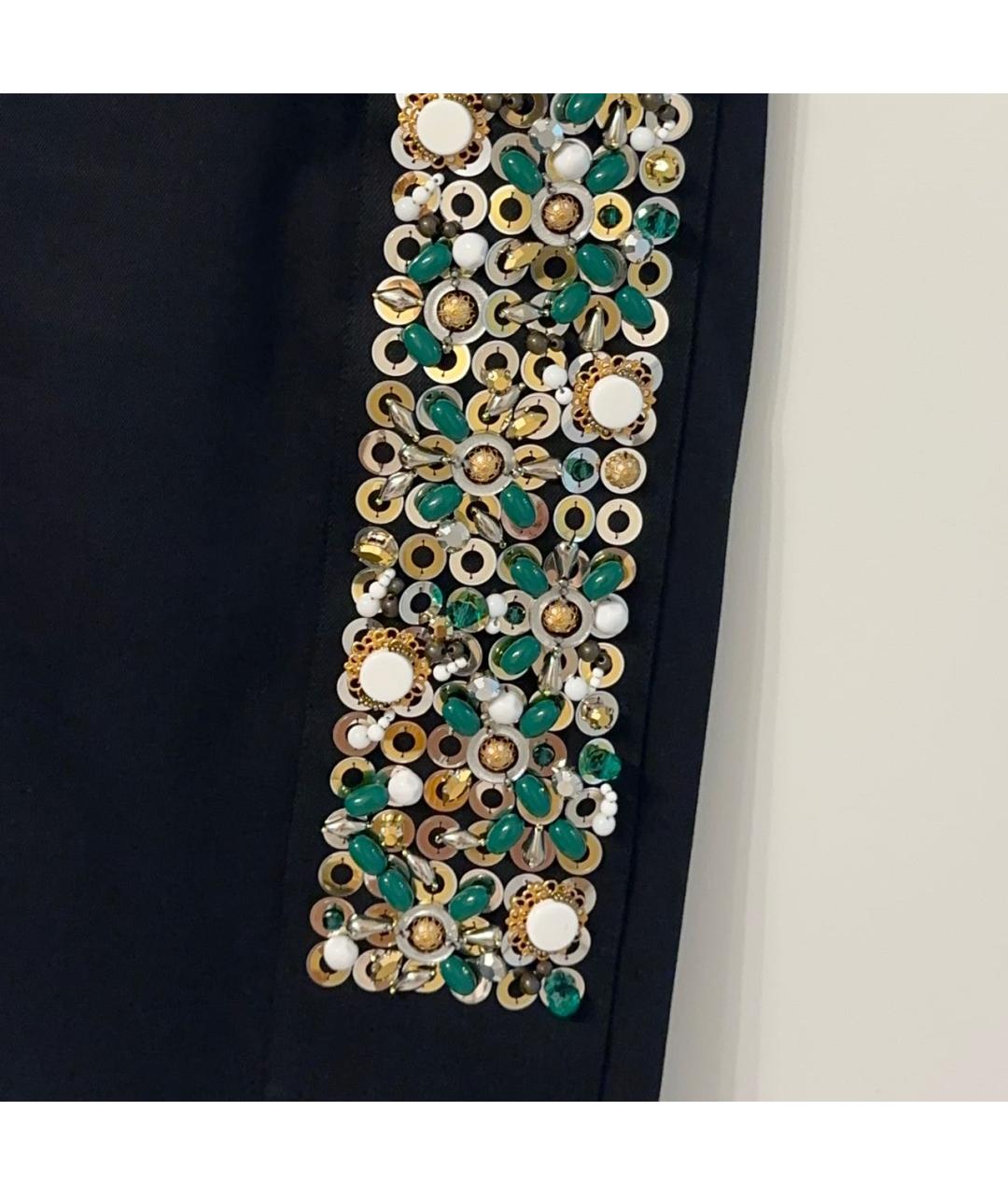 PRADA Черная хлопко-эластановая юбка миди, фото 4