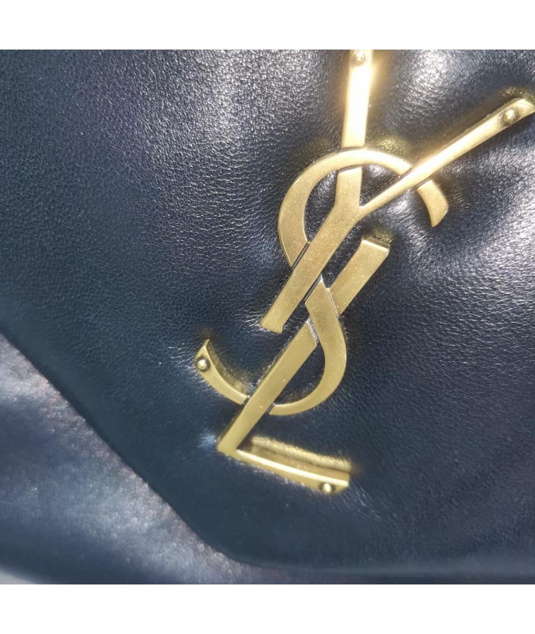 SAINT LAURENT Черная кожаная сумка через плечо, фото 6