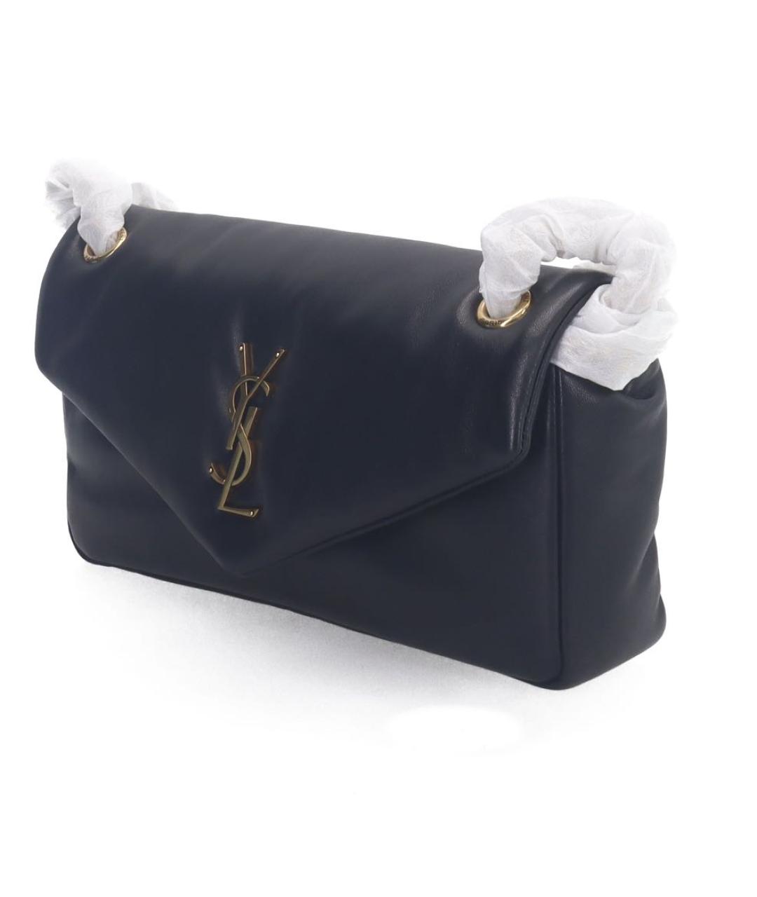 SAINT LAURENT Черная кожаная сумка через плечо, фото 2