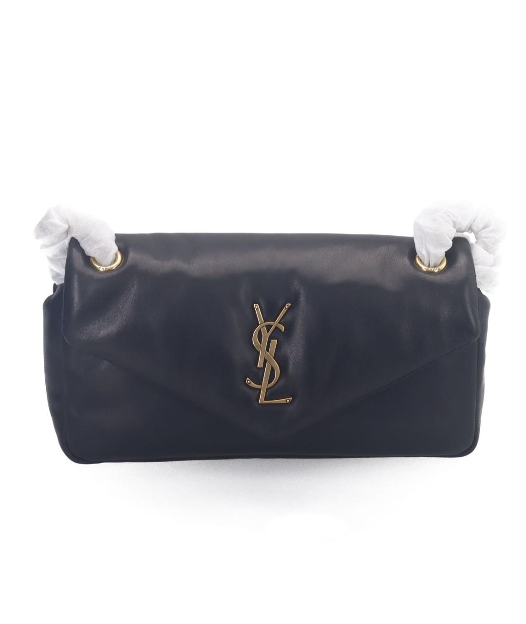 SAINT LAURENT Черная кожаная сумка через плечо, фото 8