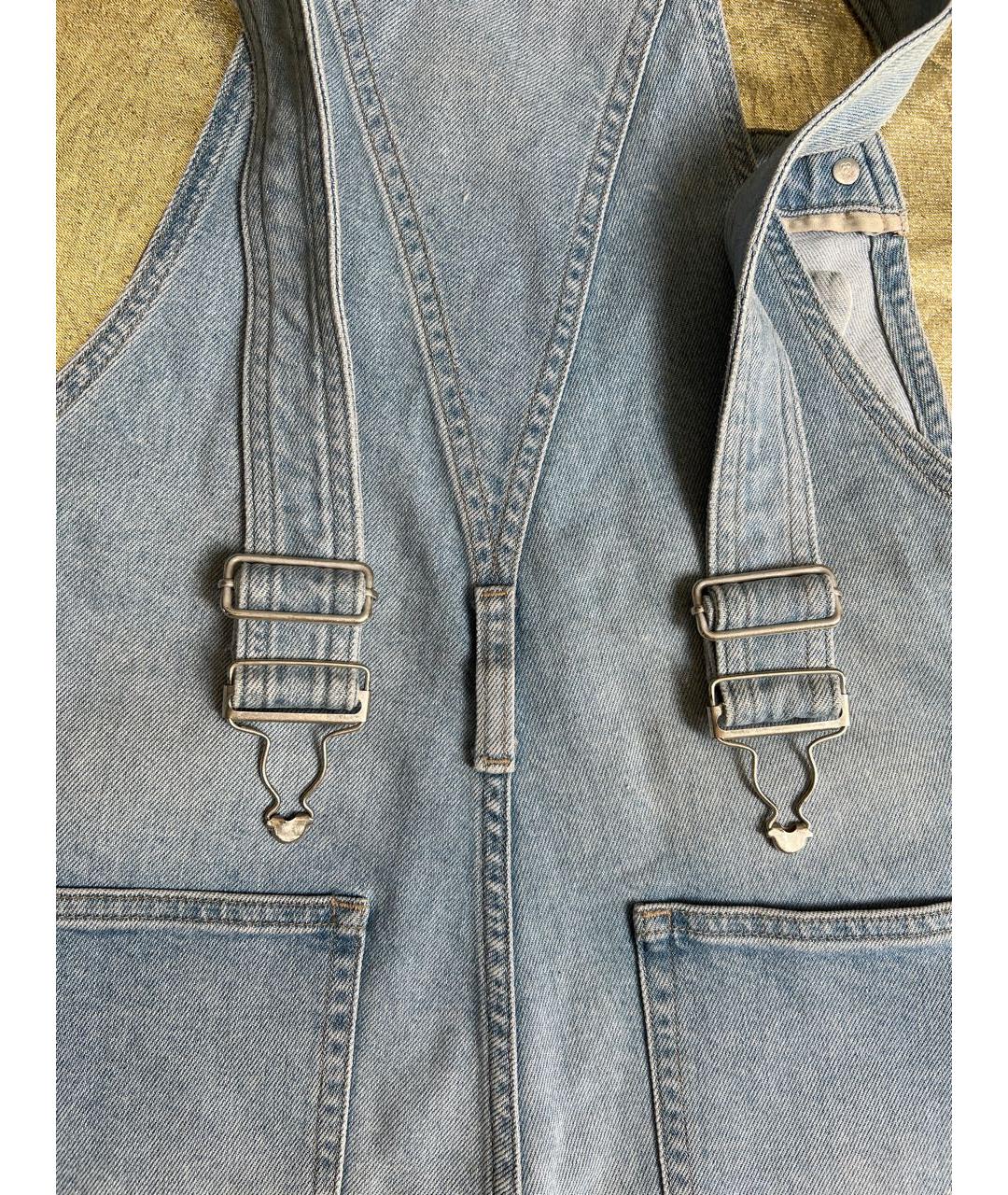 CALVIN KLEIN Голубой хлопковый комбинезон, фото 7