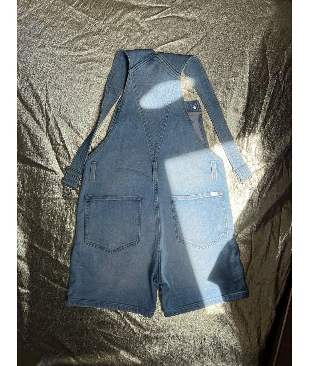 CALVIN KLEIN Голубой хлопковый комбинезон, фото 2