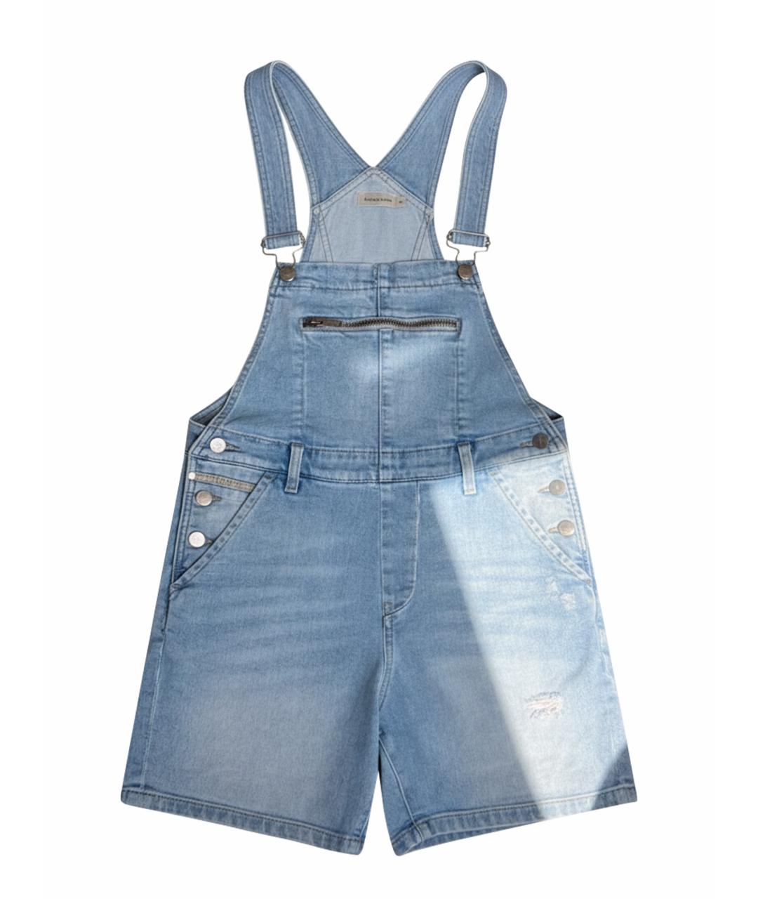 CALVIN KLEIN Голубой хлопковый комбинезон, фото 1