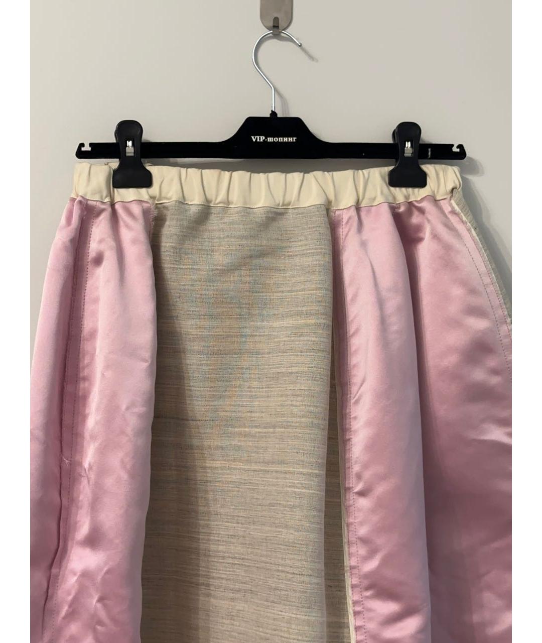 MARNI Розовая деним юбка миди, фото 3