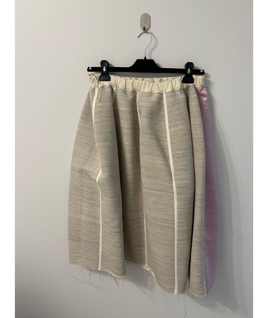 MARNI Розовая деним юбка миди, фото 2