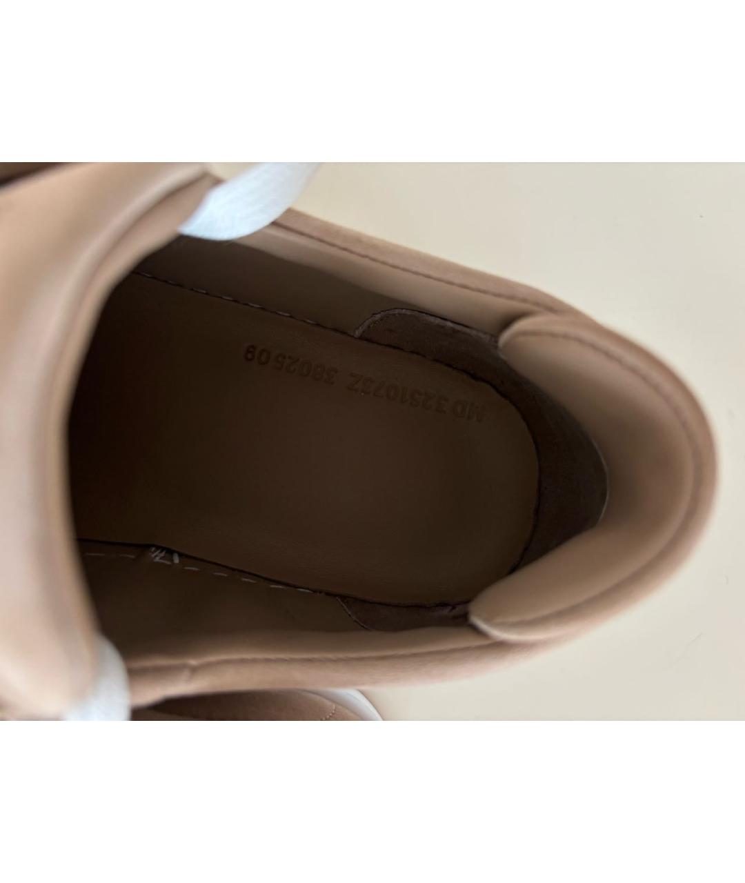 HERMES Бежевые замшевые кеды, фото 5