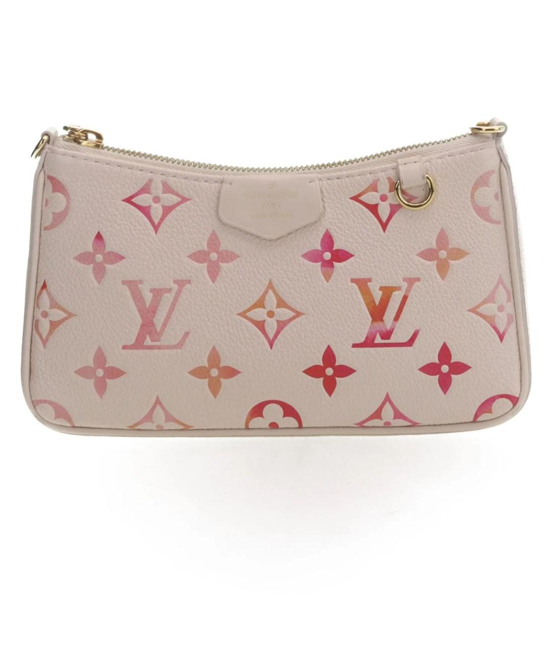 LOUIS VUITTON Бежевая кожаная сумка через плечо, фото 9