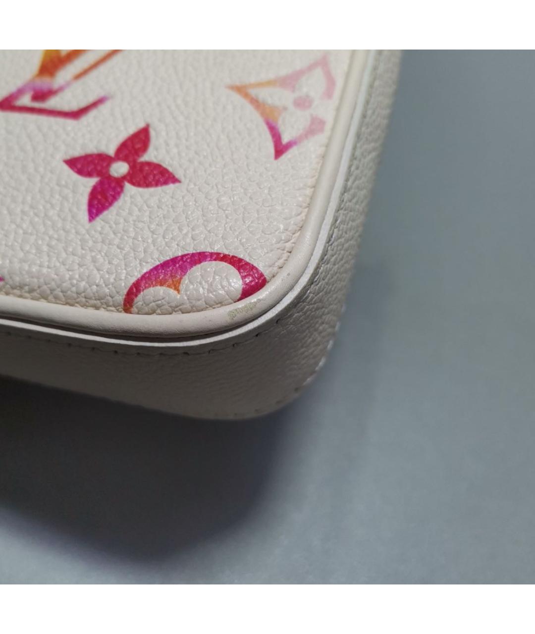 LOUIS VUITTON Бежевая кожаная сумка через плечо, фото 8