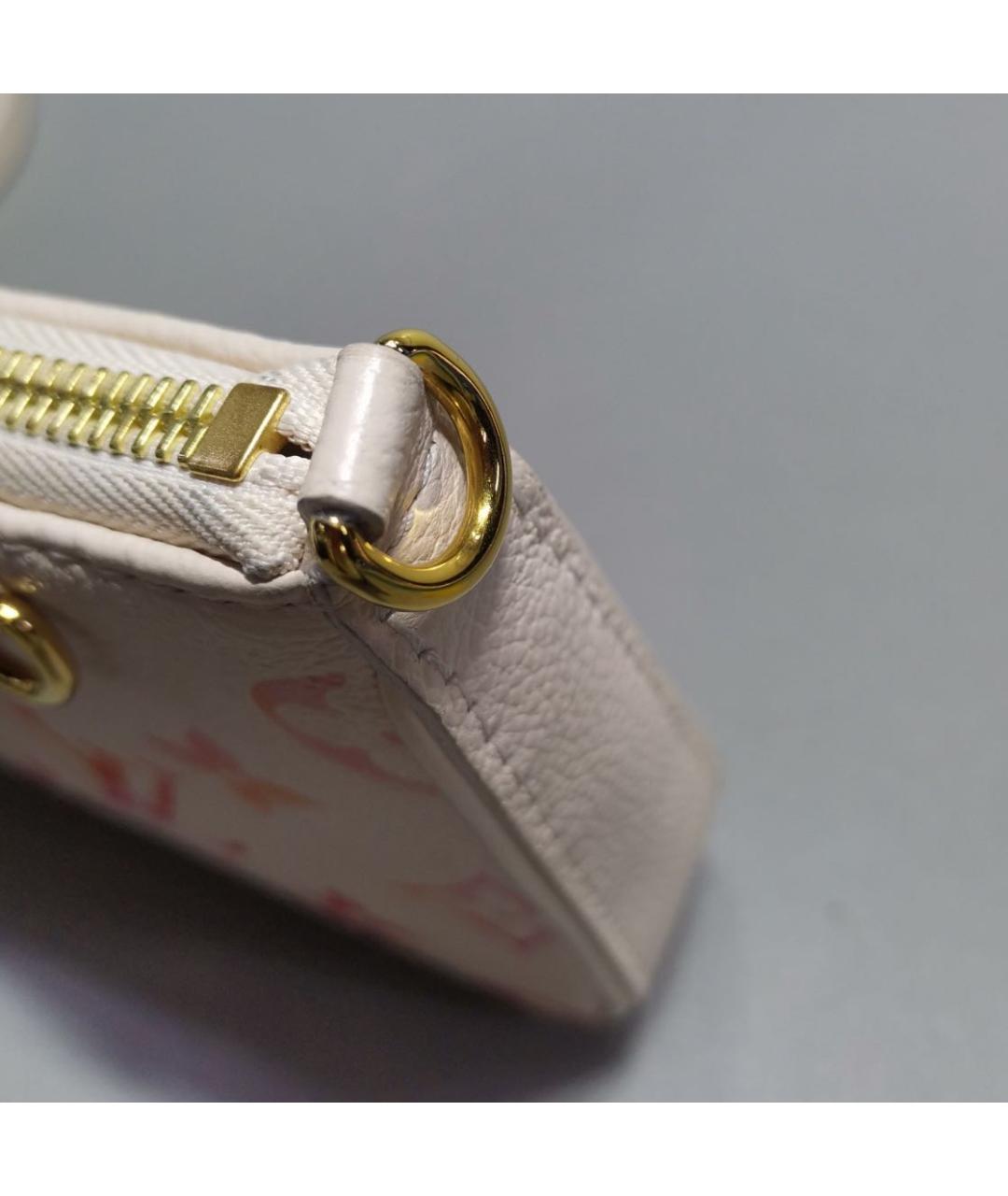 LOUIS VUITTON Бежевая кожаная сумка через плечо, фото 5