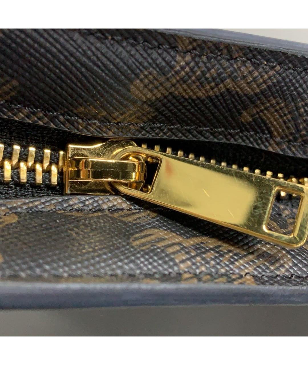 CELINE Коричневая кожаная сумка с короткими ручками, фото 6